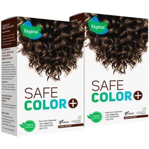 Vegetal Safe Hair Color Dark Brown 100gm (Pack of 2) for Men & Women